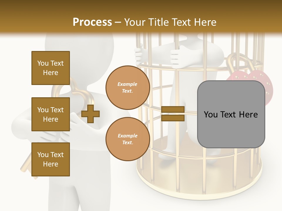 Red Padlock Alone PowerPoint Template