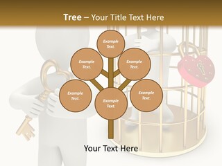 Red Padlock Alone PowerPoint Template