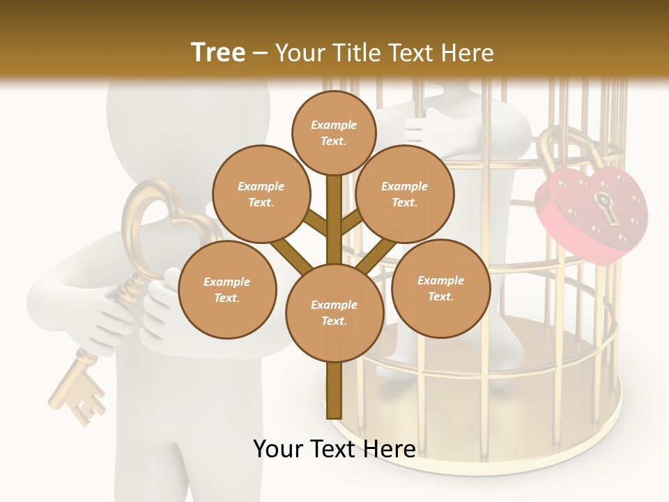 Red Padlock Alone PowerPoint Template