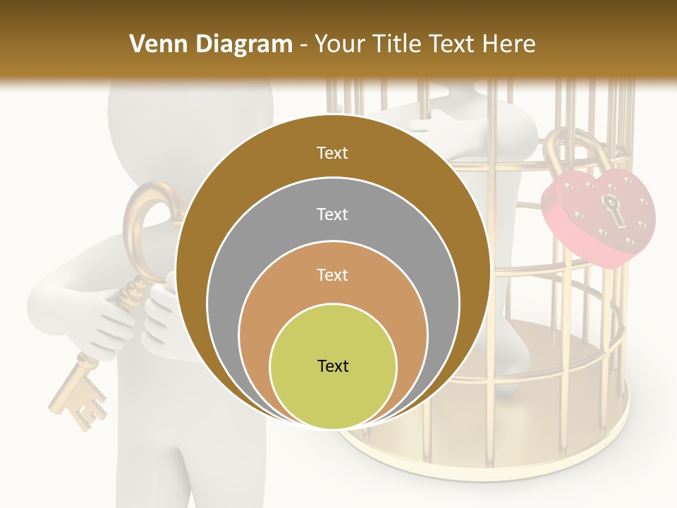 Red Padlock Alone PowerPoint Template