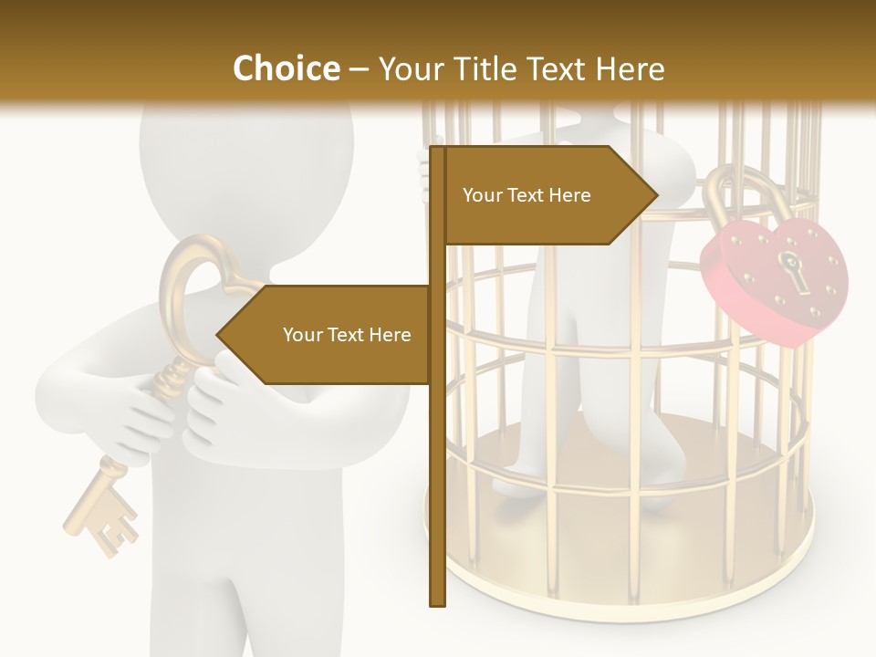 Red Padlock Alone PowerPoint Template