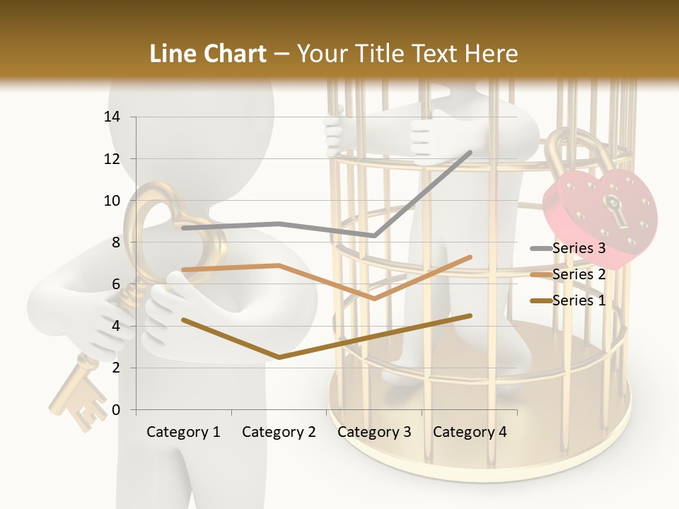 Red Padlock Alone PowerPoint Template