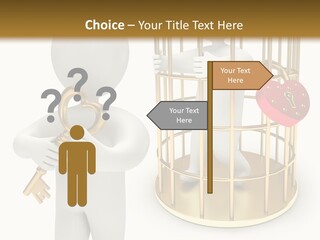 Red Padlock Alone PowerPoint Template