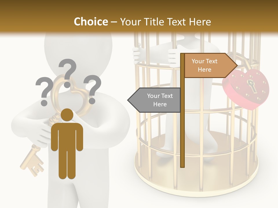 Red Padlock Alone PowerPoint Template