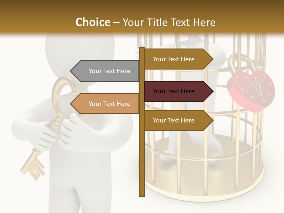 Red Padlock Alone PowerPoint Template