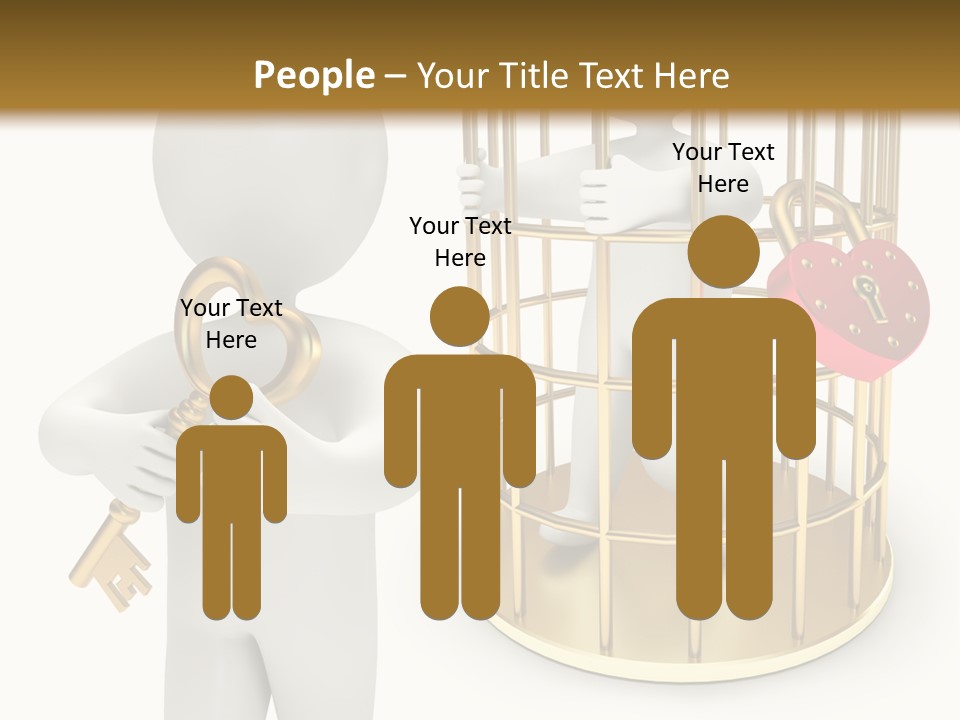 Red Padlock Alone PowerPoint Template