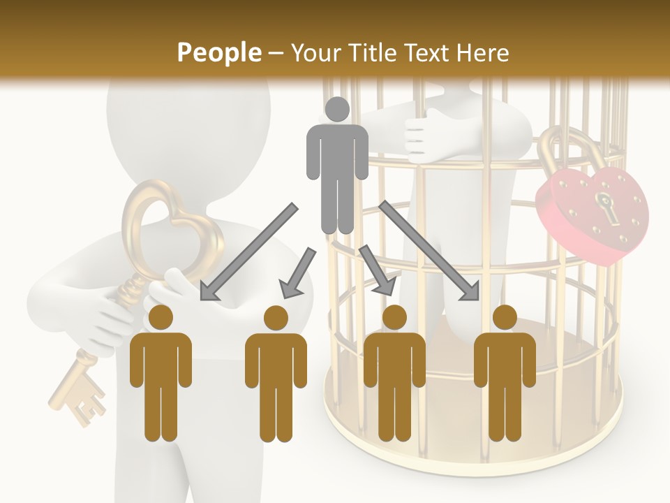 Red Padlock Alone PowerPoint Template