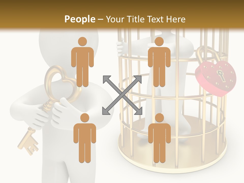 Red Padlock Alone PowerPoint Template