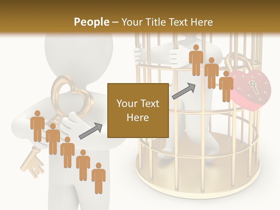 Red Padlock Alone PowerPoint Template