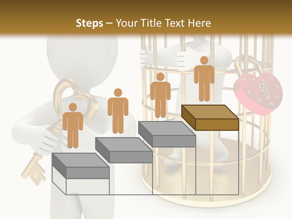 Red Padlock Alone PowerPoint Template