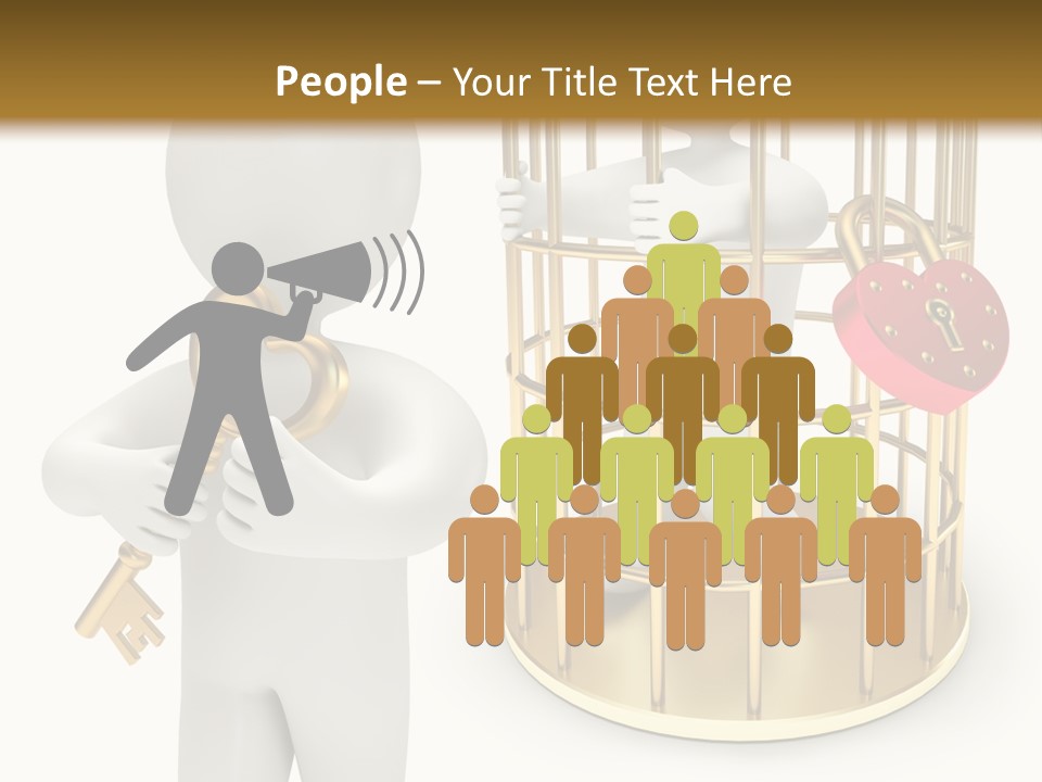 Red Padlock Alone PowerPoint Template