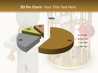 Red Padlock Alone PowerPoint Template