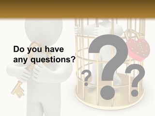 Red Padlock Alone PowerPoint Template