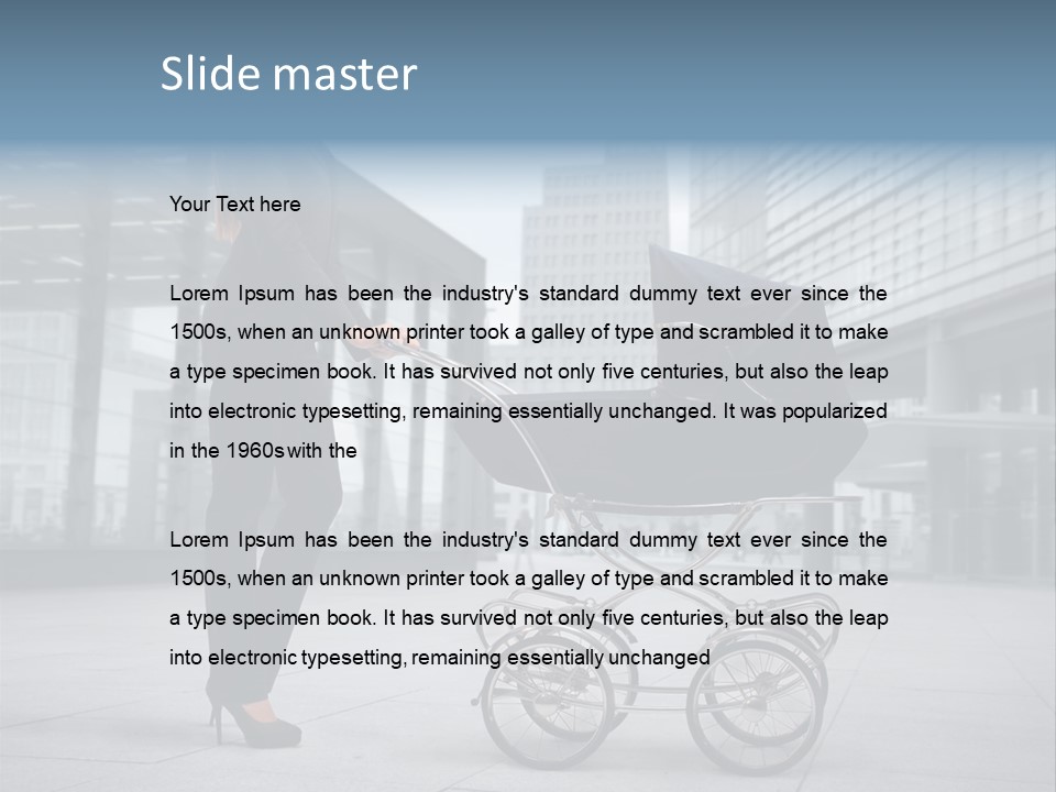 Woman Young Family PowerPoint Template