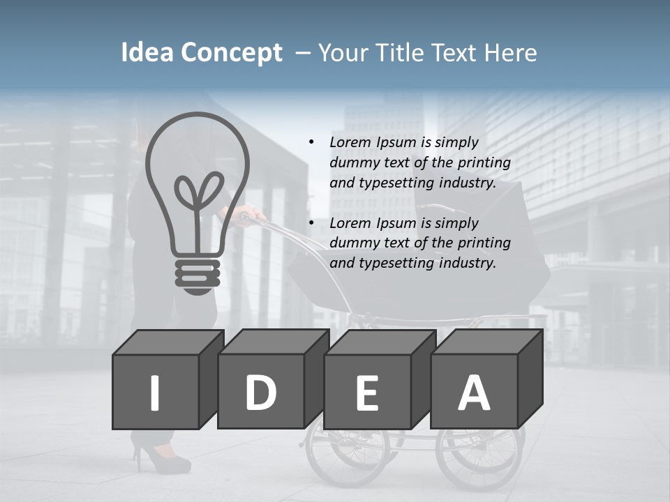 Woman Young Family PowerPoint Template