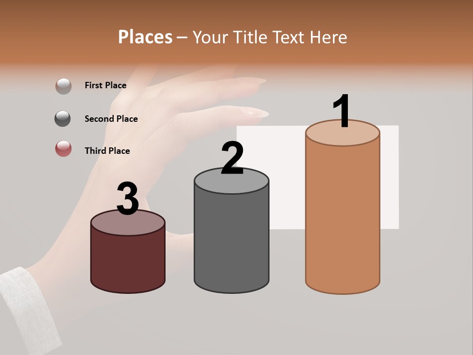 Holding Business Finger PowerPoint Template
