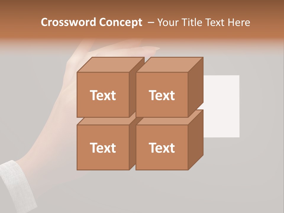 Holding Business Finger PowerPoint Template