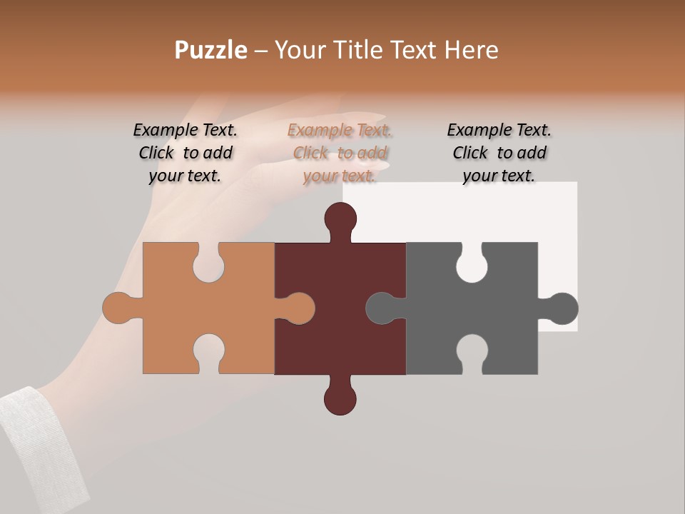 Holding Business Finger PowerPoint Template