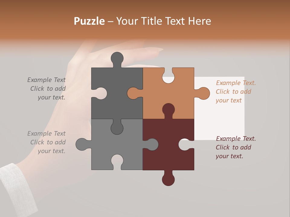 Holding Business Finger PowerPoint Template