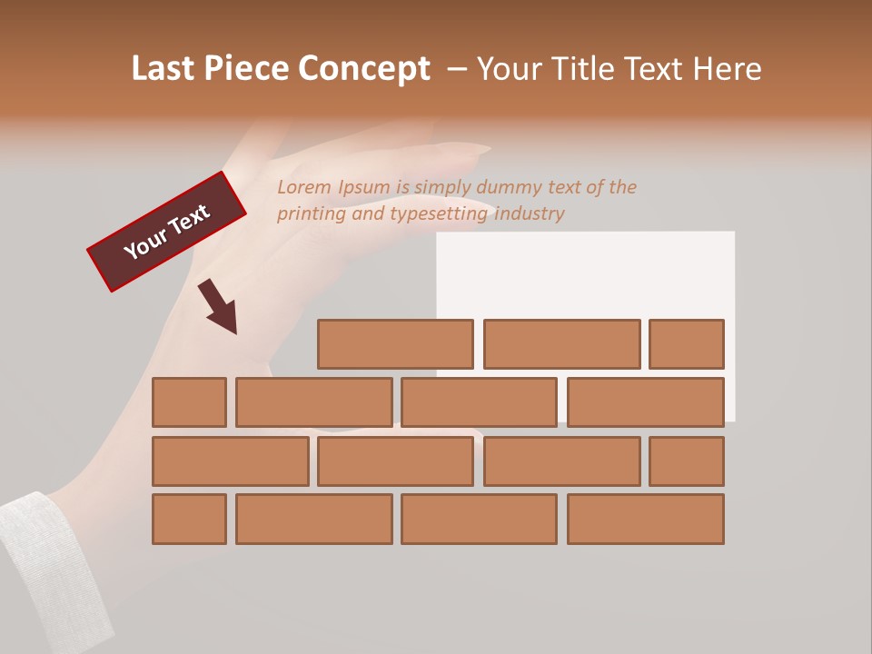 Holding Business Finger PowerPoint Template