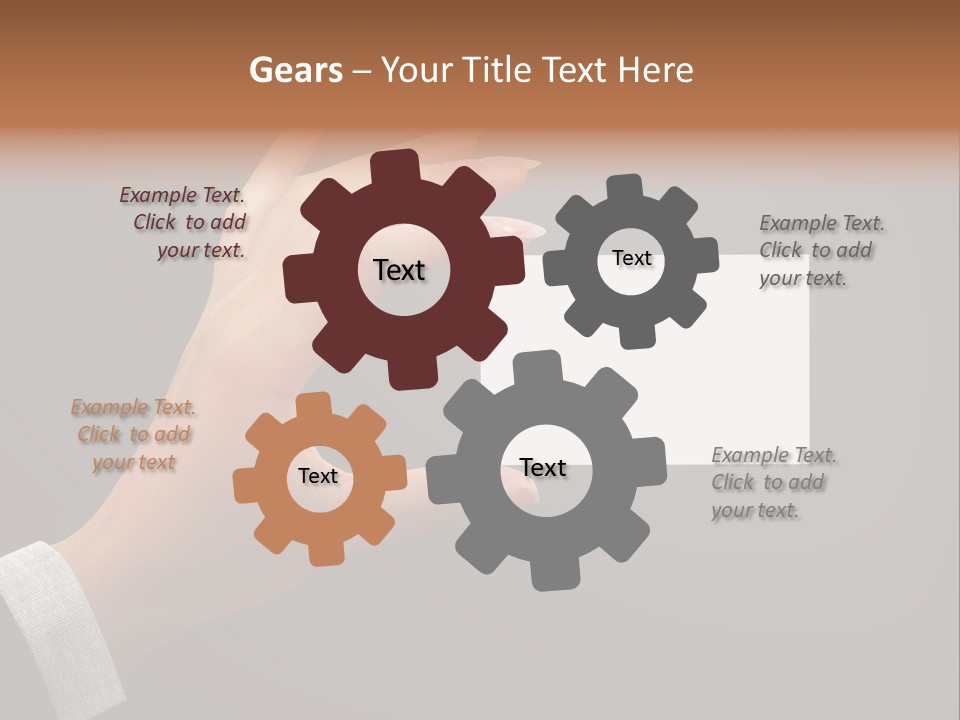 Holding Business Finger PowerPoint Template