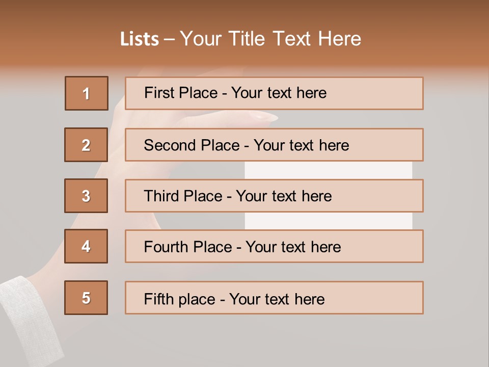 Holding Business Finger PowerPoint Template