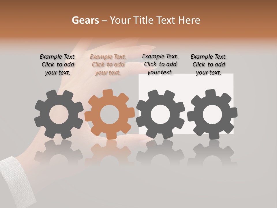 Holding Business Finger PowerPoint Template