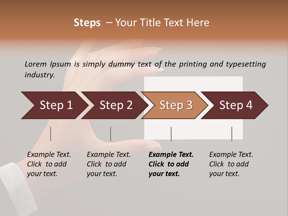 Holding Business Finger PowerPoint Template