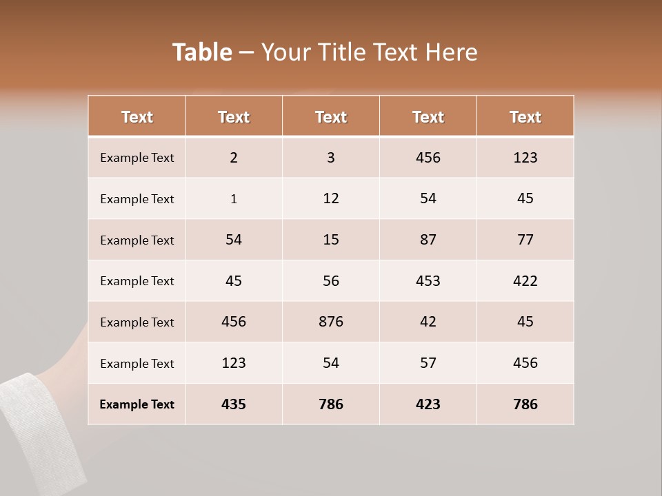 Holding Business Finger PowerPoint Template