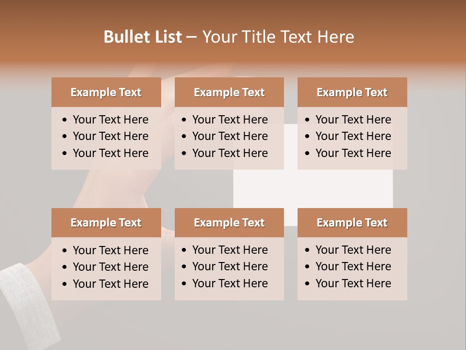 Holding Business Finger PowerPoint Template