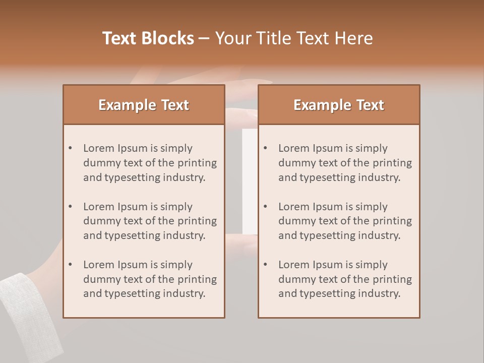 Holding Business Finger PowerPoint Template