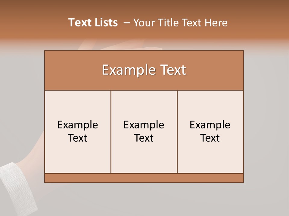 Holding Business Finger PowerPoint Template