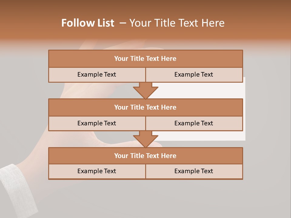 Holding Business Finger PowerPoint Template