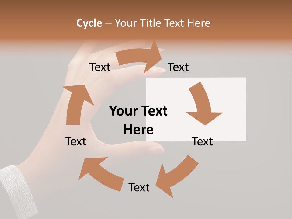 Holding Business Finger PowerPoint Template