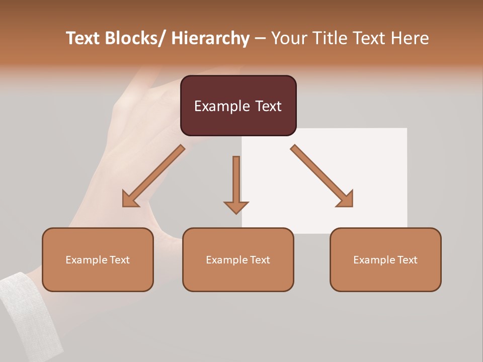 Holding Business Finger PowerPoint Template