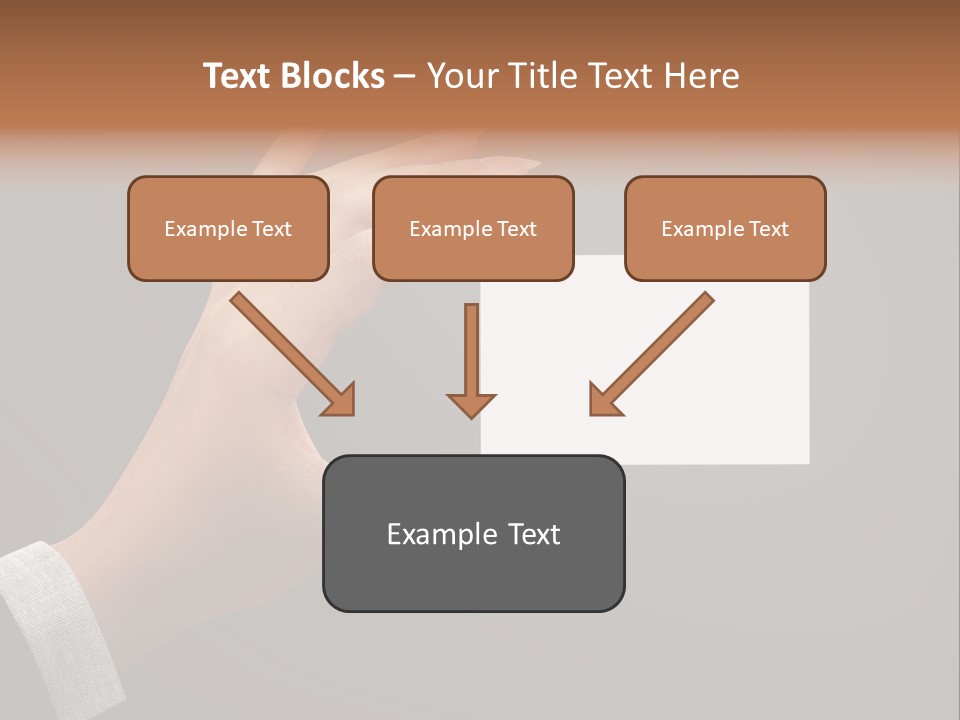 Holding Business Finger PowerPoint Template