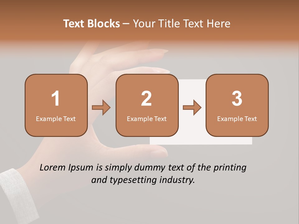 Holding Business Finger PowerPoint Template