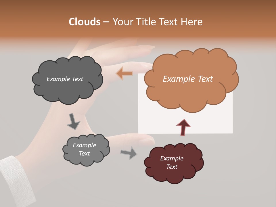 Holding Business Finger PowerPoint Template
