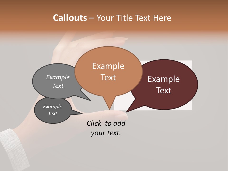 Holding Business Finger PowerPoint Template
