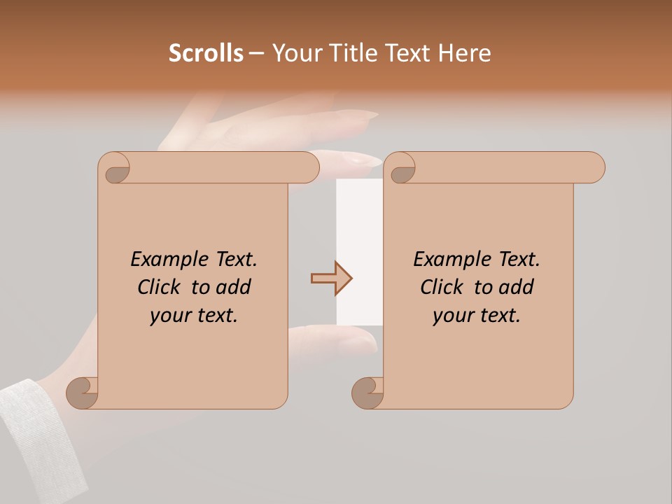 Holding Business Finger PowerPoint Template