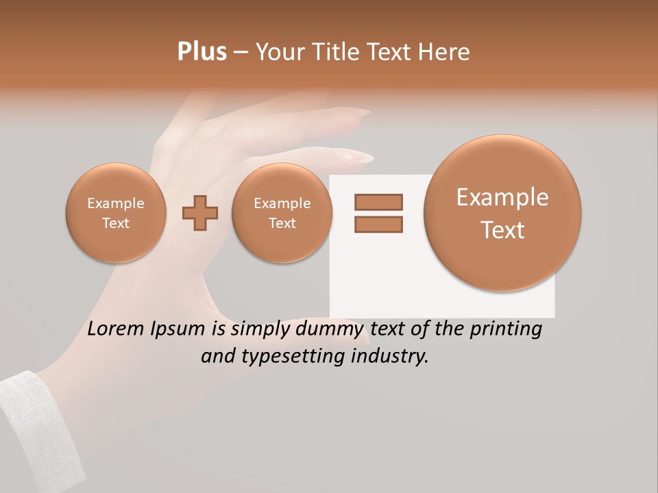 Holding Business Finger PowerPoint Template