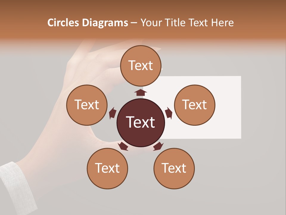 Holding Business Finger PowerPoint Template
