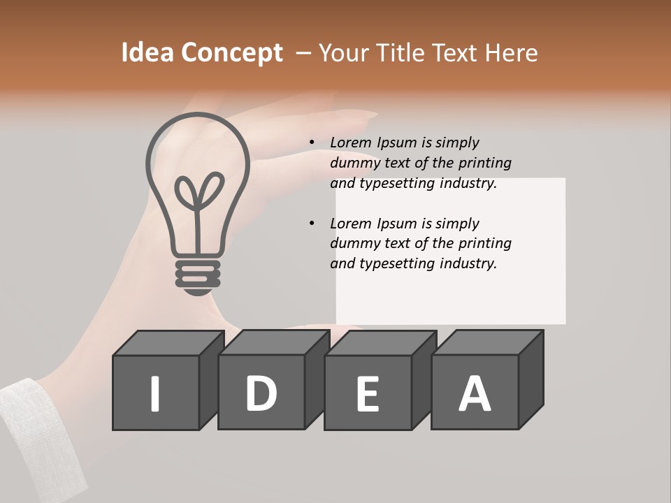 Holding Business Finger PowerPoint Template