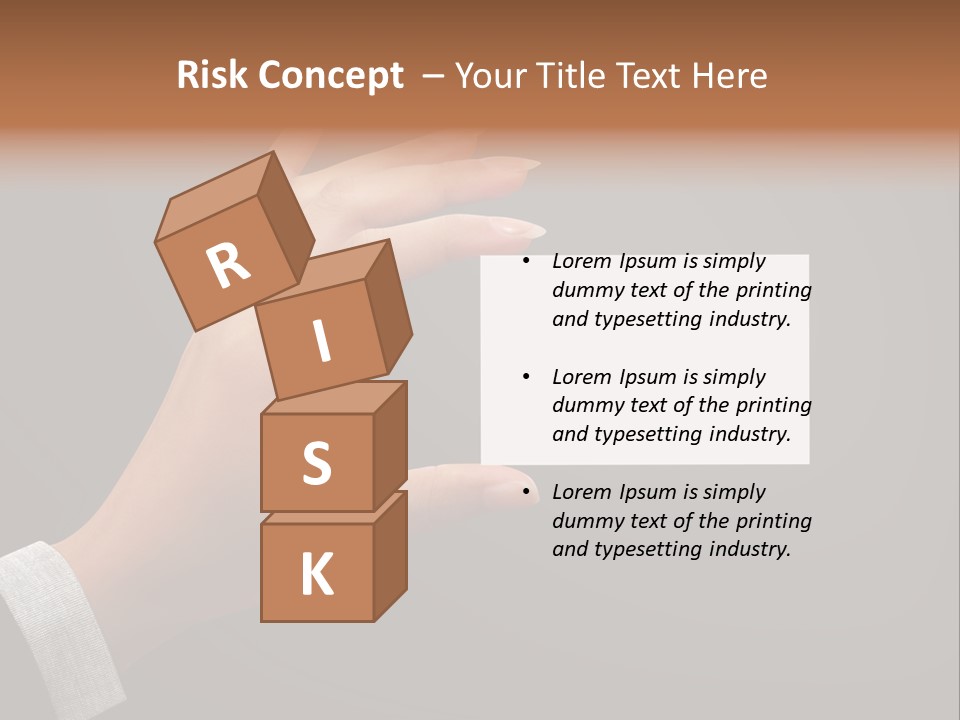 Holding Business Finger PowerPoint Template