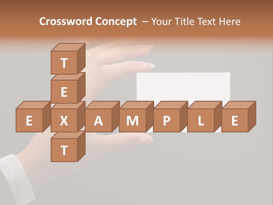Holding Business Finger PowerPoint Template