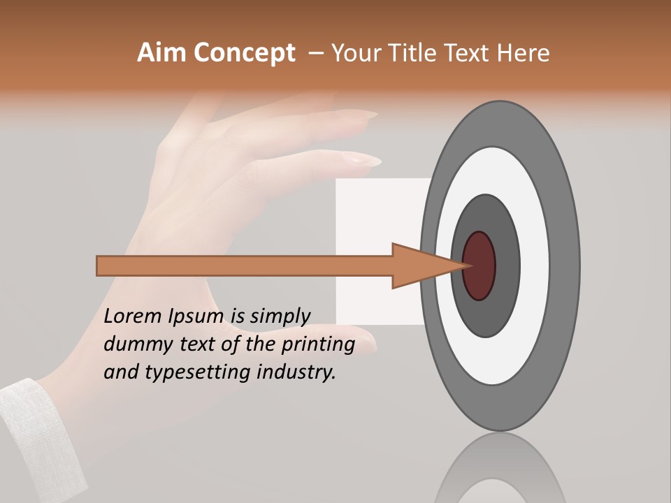 Holding Business Finger PowerPoint Template