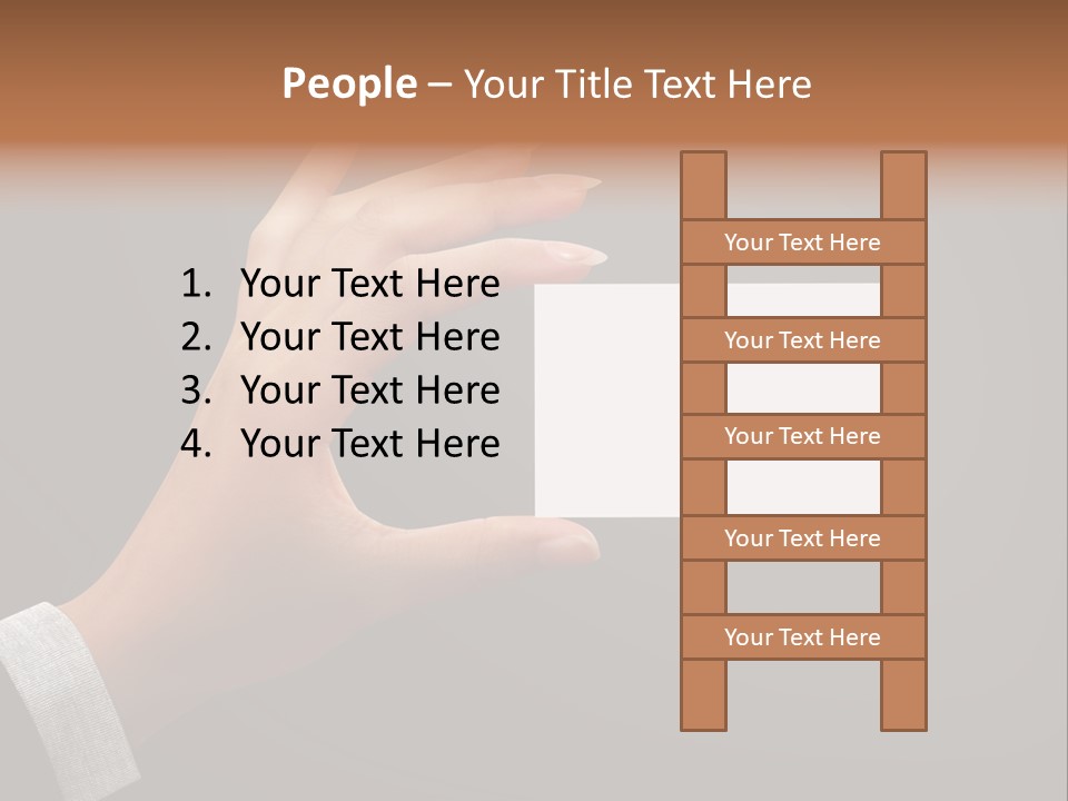 Holding Business Finger PowerPoint Template