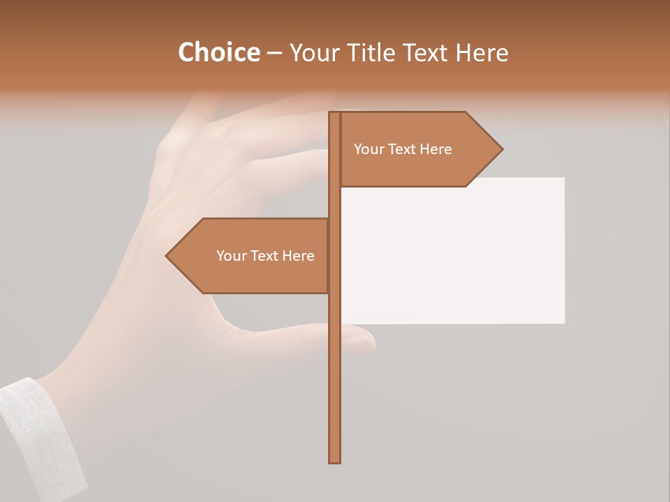 Holding Business Finger PowerPoint Template