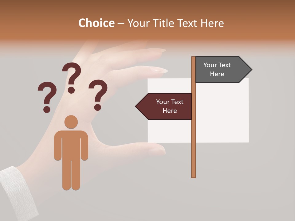 Holding Business Finger PowerPoint Template