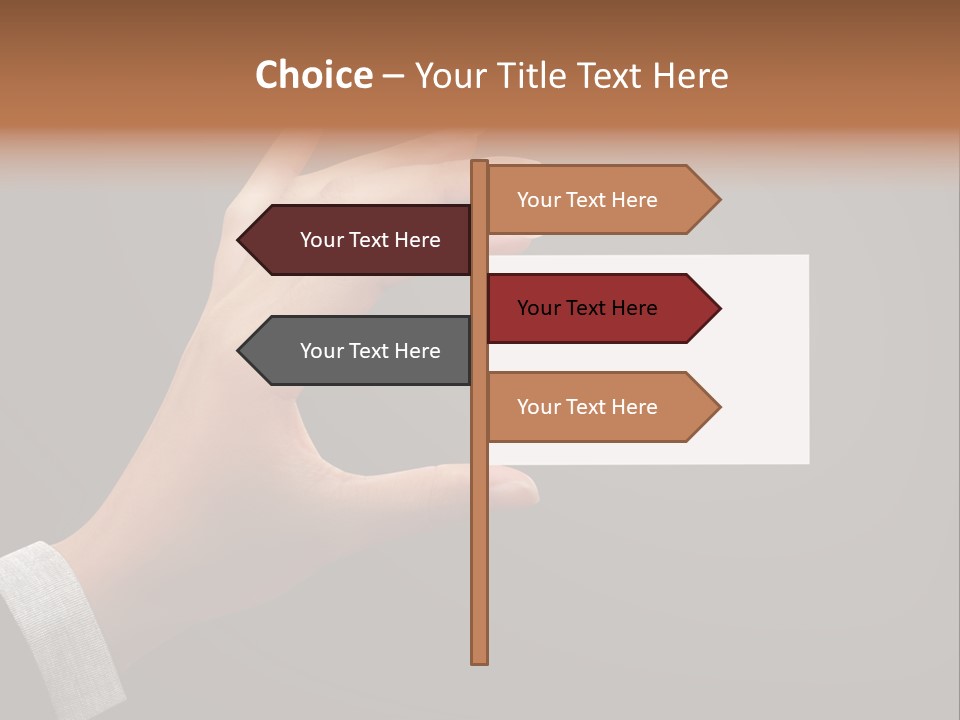 Holding Business Finger PowerPoint Template